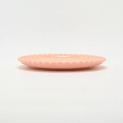 Heart Embossed Plate-cream pink