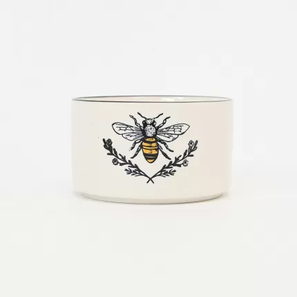 Bee Loved Blossoms Bowl-white