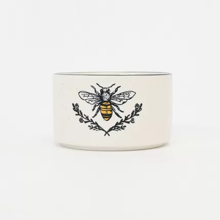 Bee Loved Blossoms Bowl-white