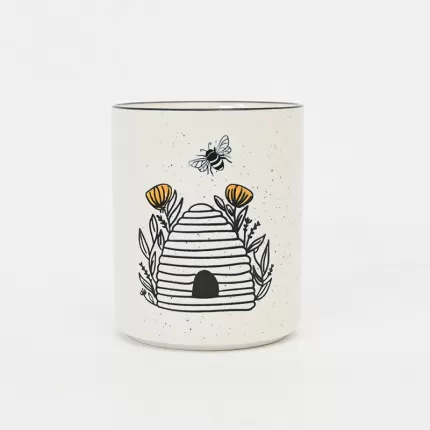 Bee Loved Blossoms Container-white