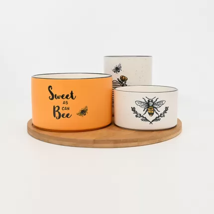 Bee Loved Blossoms Bowl-white