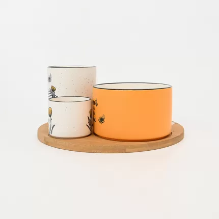 Bee Loved Blossoms Bowl-white