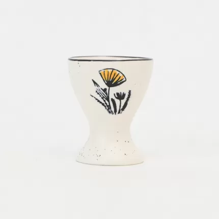 Yellow Flower Cup-white