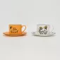 Bee Quote Cup&Saucer-yellow
