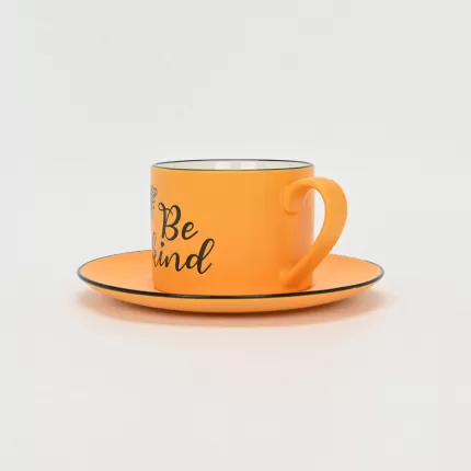 Bee Quote Cup&Saucer-yellow
