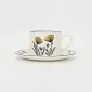 Yellow Flower Cup&Saucer-white