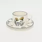 Yellow Flower Cup&Saucer-white