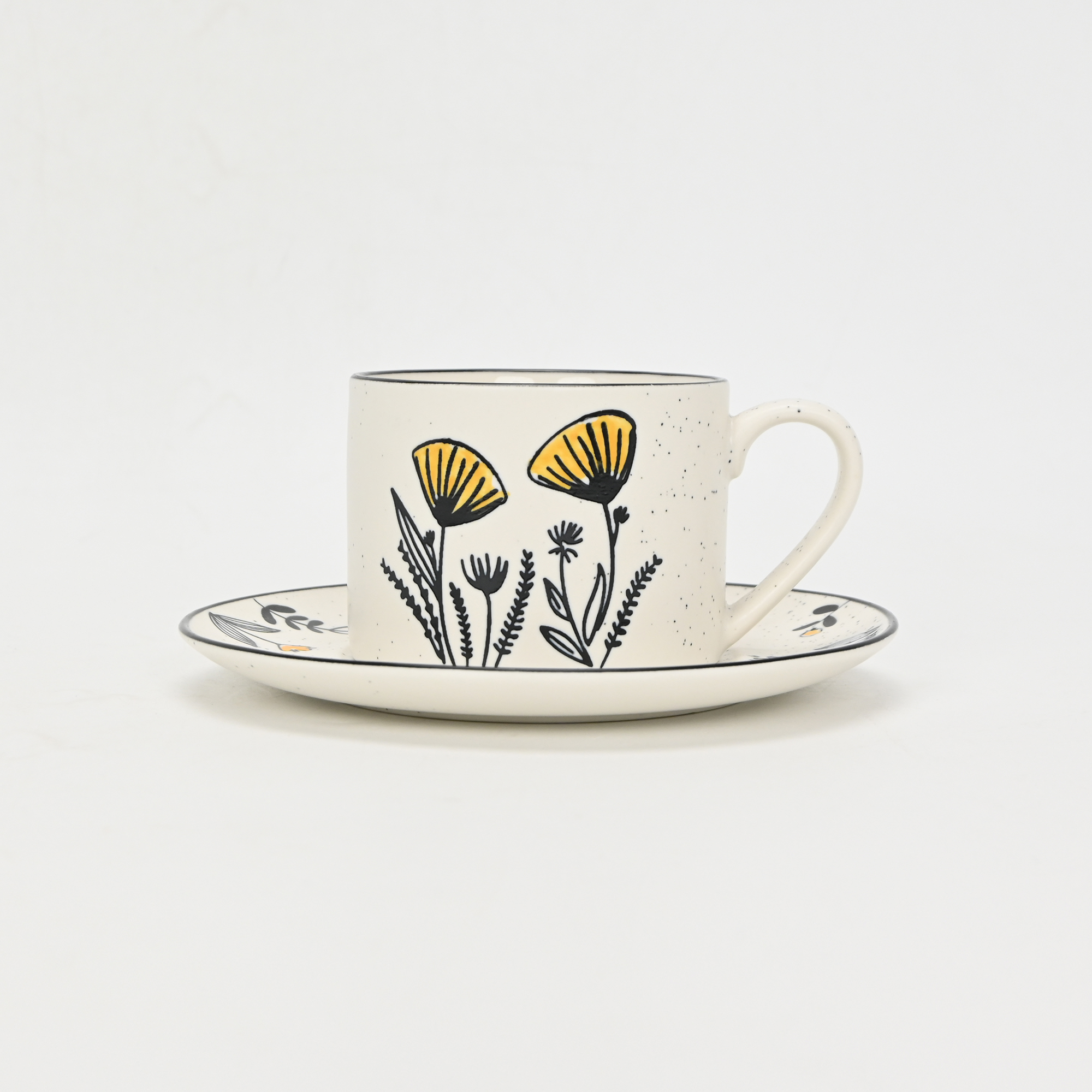 Bee Quote Cup&Saucer-yellow