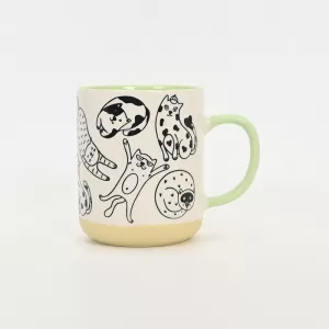 Cat Party Mug-green