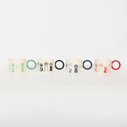 Languid Cat Paw Mug-green