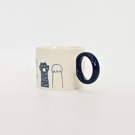Languid Cat Paw Mug-blue