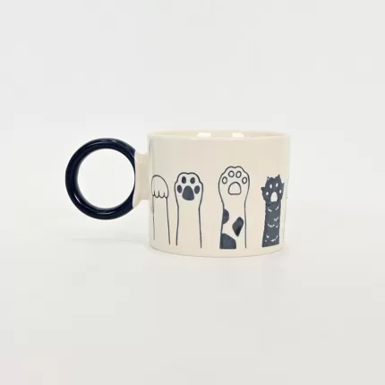 Languid Cat Paw Mug-blue
