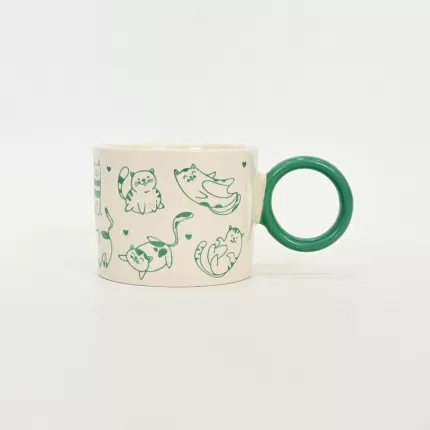 Languid Cat Mug-green