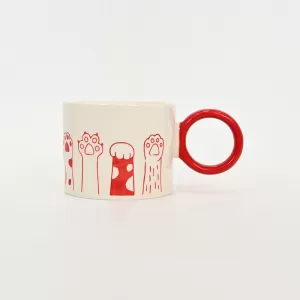 Languid Cat Mug-red