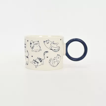 Languid Cat Mug-blue