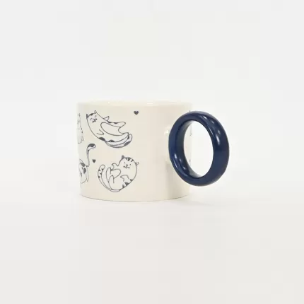 Languid Cat Mug-blue