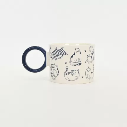 Languid Cat Mug-blue