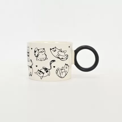 Languid Cat Mug-black
