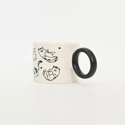 Languid Cat Mug-black