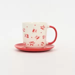 Cherry Bow Cup&Saucer-red