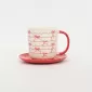 Bow Melody Cup&Saucer-red