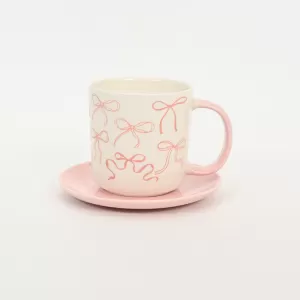 Bow Cup&Saucer-pink