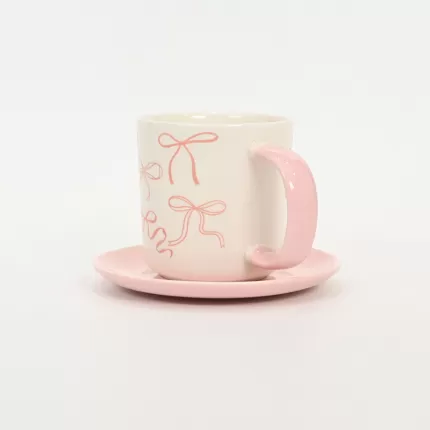 Bow Cup&Saucer-pink