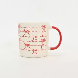 Bow Melody Mug-red