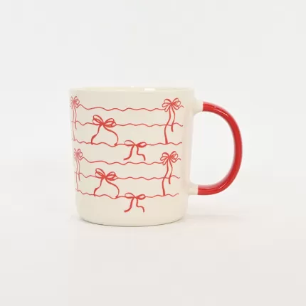 Bow Melody Mug-red