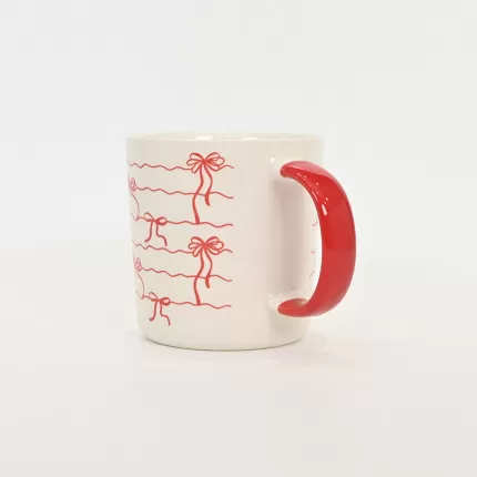 Bow Melody Mug-red