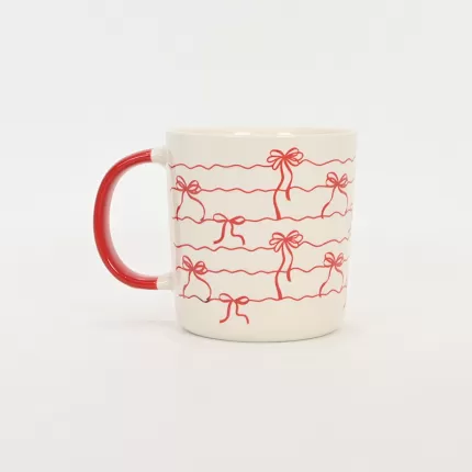 Bow Melody Mug-red