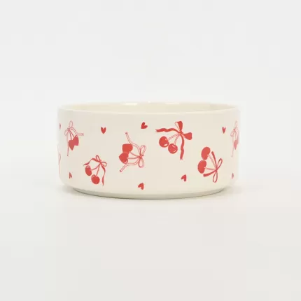 Cherry Bow Bowl-red