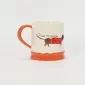 Heart Sweater Dachshund Mug–orange