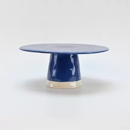 In the Lake · Embossed Cake Stand-blue&white