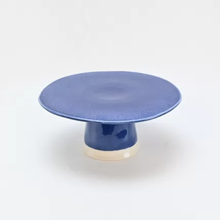 In the Lake · Embossed Cake Stand-blue&white