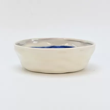 In the Lake · Embossed Bowl-blue&white-2