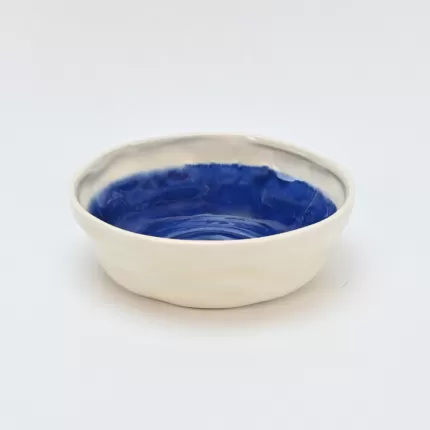 In the Lake · Embossed Bowl-blue&white-2