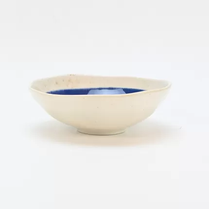 In the Lake · Embossed Bowl-blue&white-4