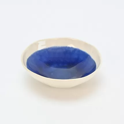 In the Lake · Embossed Bowl-blue&white-6