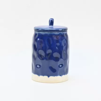 In the Lake · Embossed Jar-blue&white