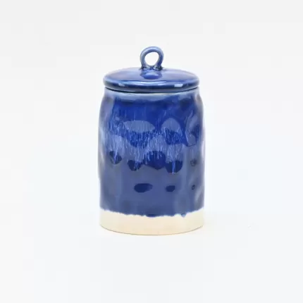 In the Lake · Embossed Jar-blue&white-2