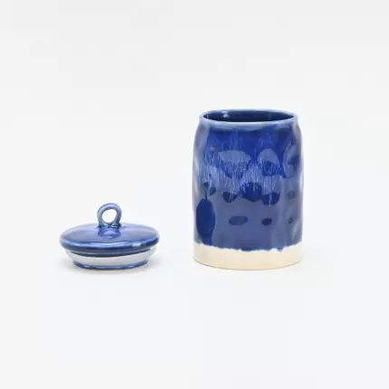 In the Lake · Embossed Jar-blue&white-2