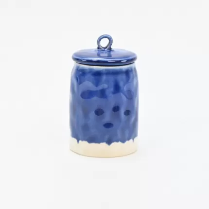In the Lake · Embossed Jar-blue&white-3