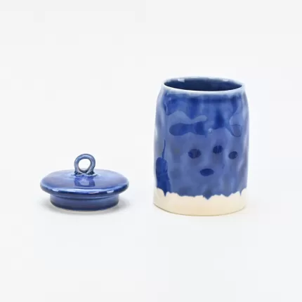 In the Lake · Embossed Jar-blue&white-3