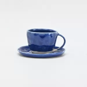 In the Lake · Embossed Cup&Saucer-blue&white
