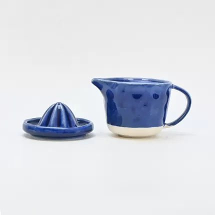 In the Lake · Embossed Juicer Cup-blue&white