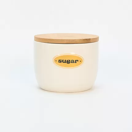 Sugar Storage Jar with Wood Lid
