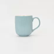 White Vertical Striped Ceramic Mug–Strumming the Strings of Daily Moments
