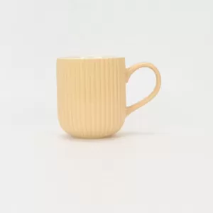 White Vertical Striped Ceramic Mug–Strumming the Strings of Daily Moments