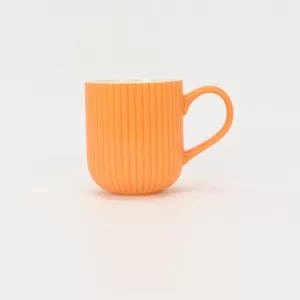White Vertical Striped Ceramic Mug–Strumming the Strings of Daily Moments